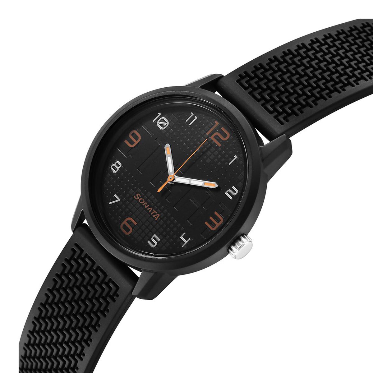 Sonata Volt Quartz Analog Black Dial Polyurethane Strap Watch for Men 2