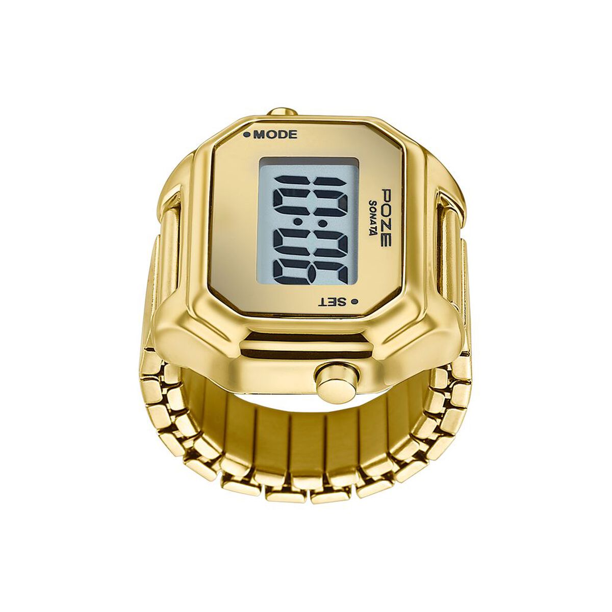 Poze By Sonata Digital Ring Watch With Golden Dial For Women 5