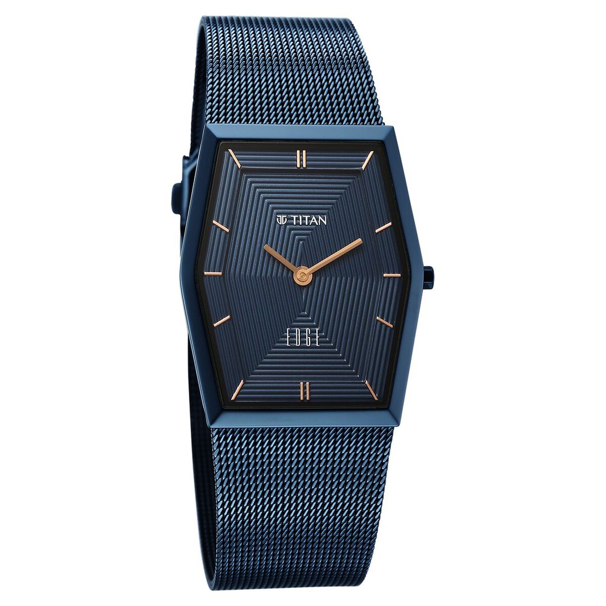 Titan Edge Whimsey Quartz Analog Blue Dial Blue Stainless Steel Strap Watch For Women 2