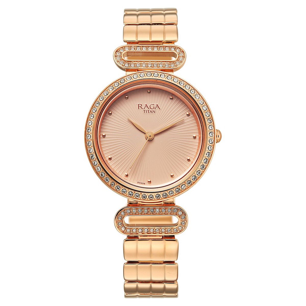 Titan Raga DEC Blaze Quartz Analog Rose Gold Dial Rose Gold Metal Strap Watch For Women 1