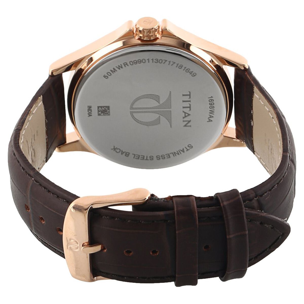 Titan Quartz Multifunction White Dial Leather Strap Watch for Men 4