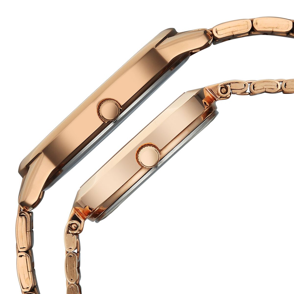 Titan Bandhan Eternal Pair Analog with Silver Dial Rose Gold Stainless Steel Strap Watch for Couples 4