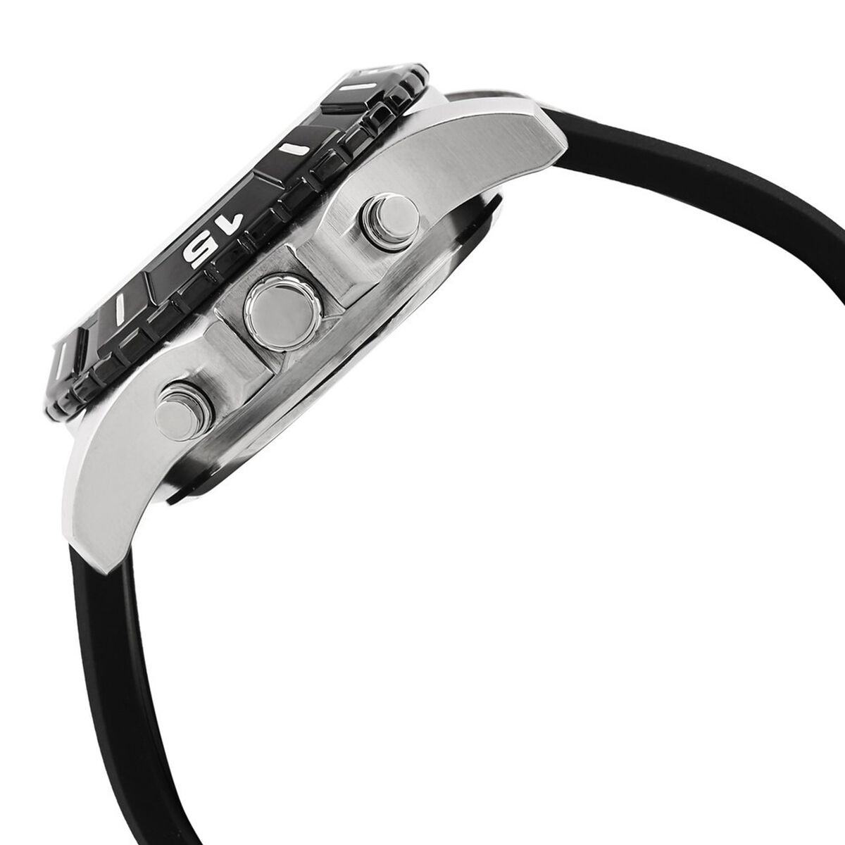 Fastrack Quartz Analog Digital Black Dial Silicone Strap Watch for Guys 3