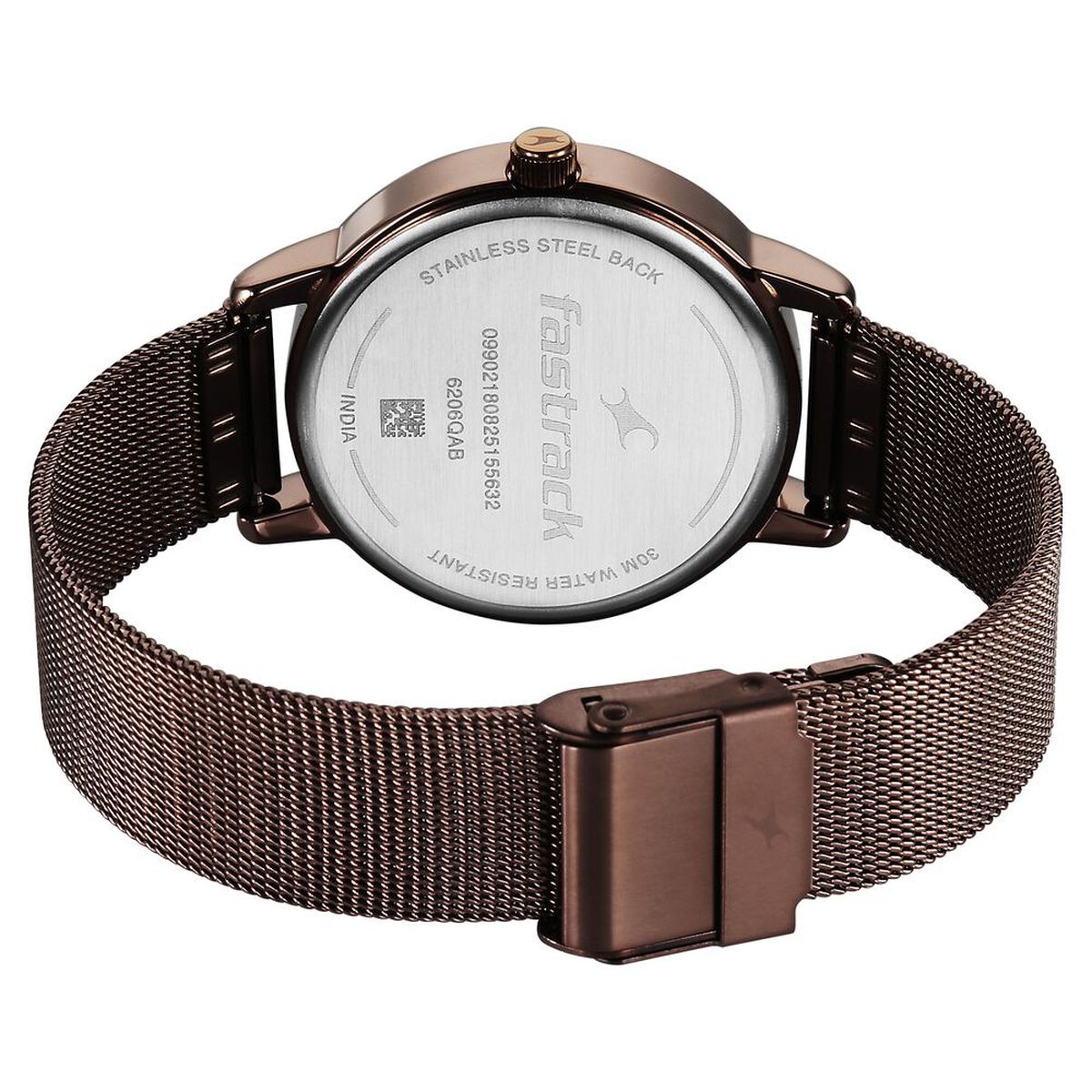 Fastrack Style Up Quartz Analog Brown Dial Brown Colour Stainless Steel Strap Watch For Girls 5