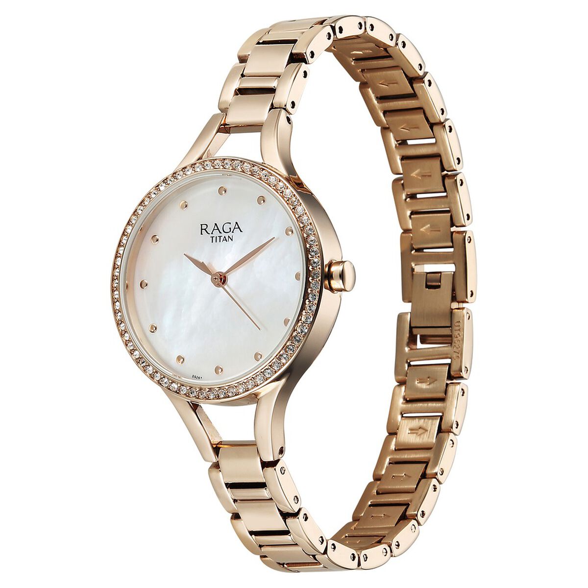 Titan Raga Showstopper Quartz Analog Mother Of Pearl Dial Metal Strap Watch For Women 3