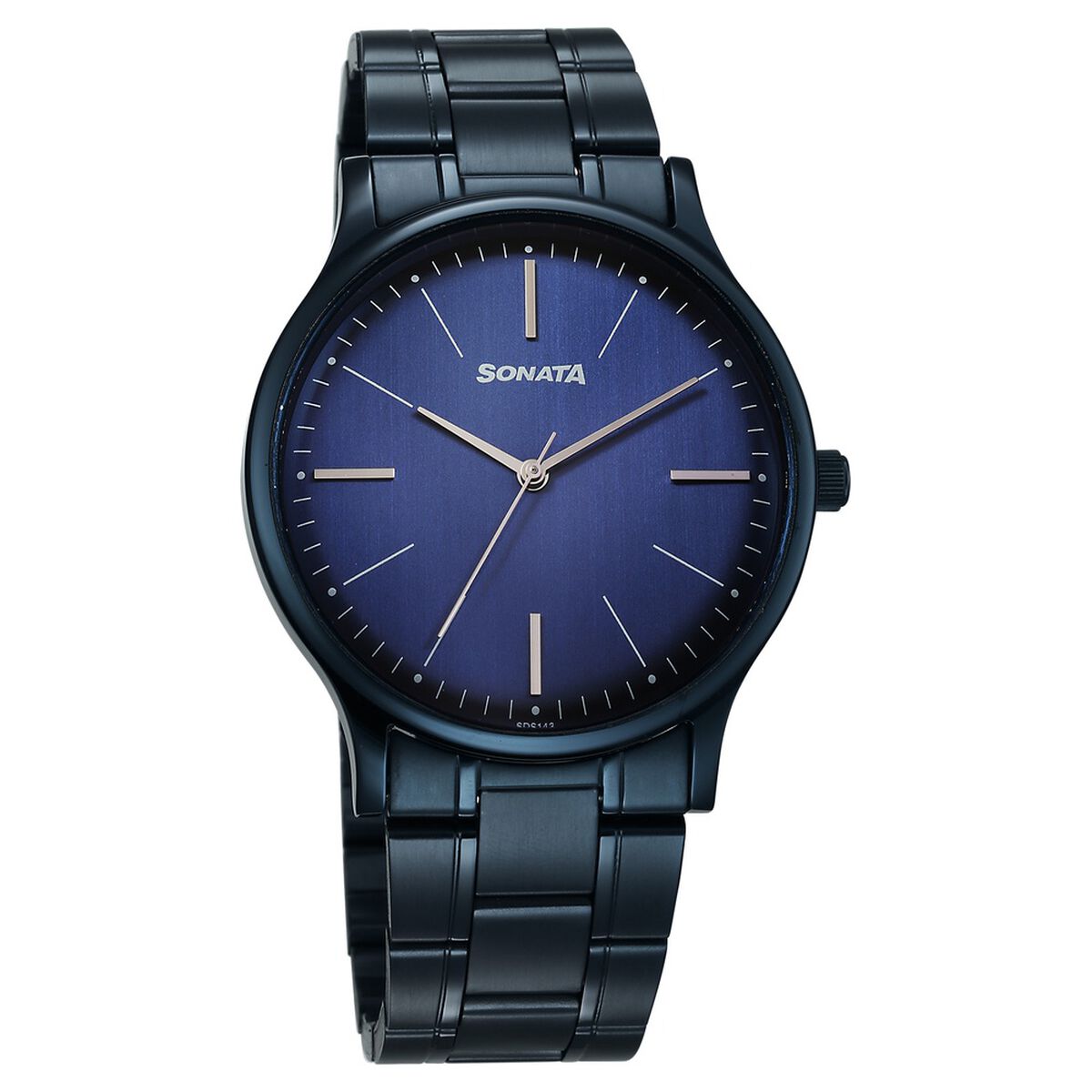 Sonata Aspire Quartz Analog Blue Dial Stainless Steel Strap Watch For Men 1