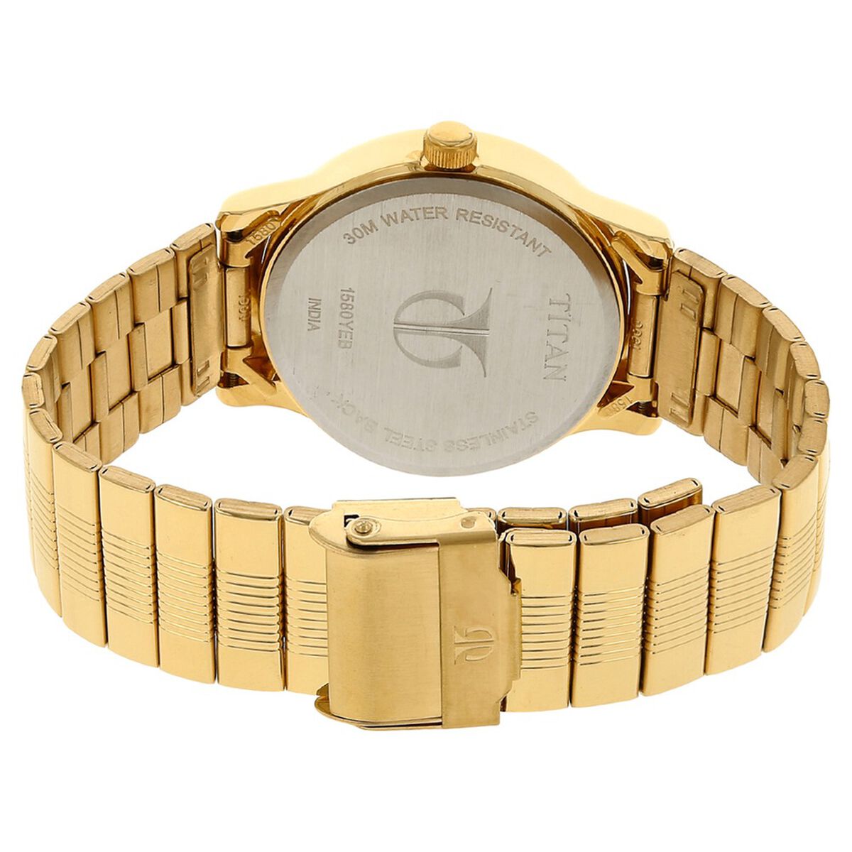 Titan Analog with Day and Date Champagne Dial Metal Strap watch for Men 4