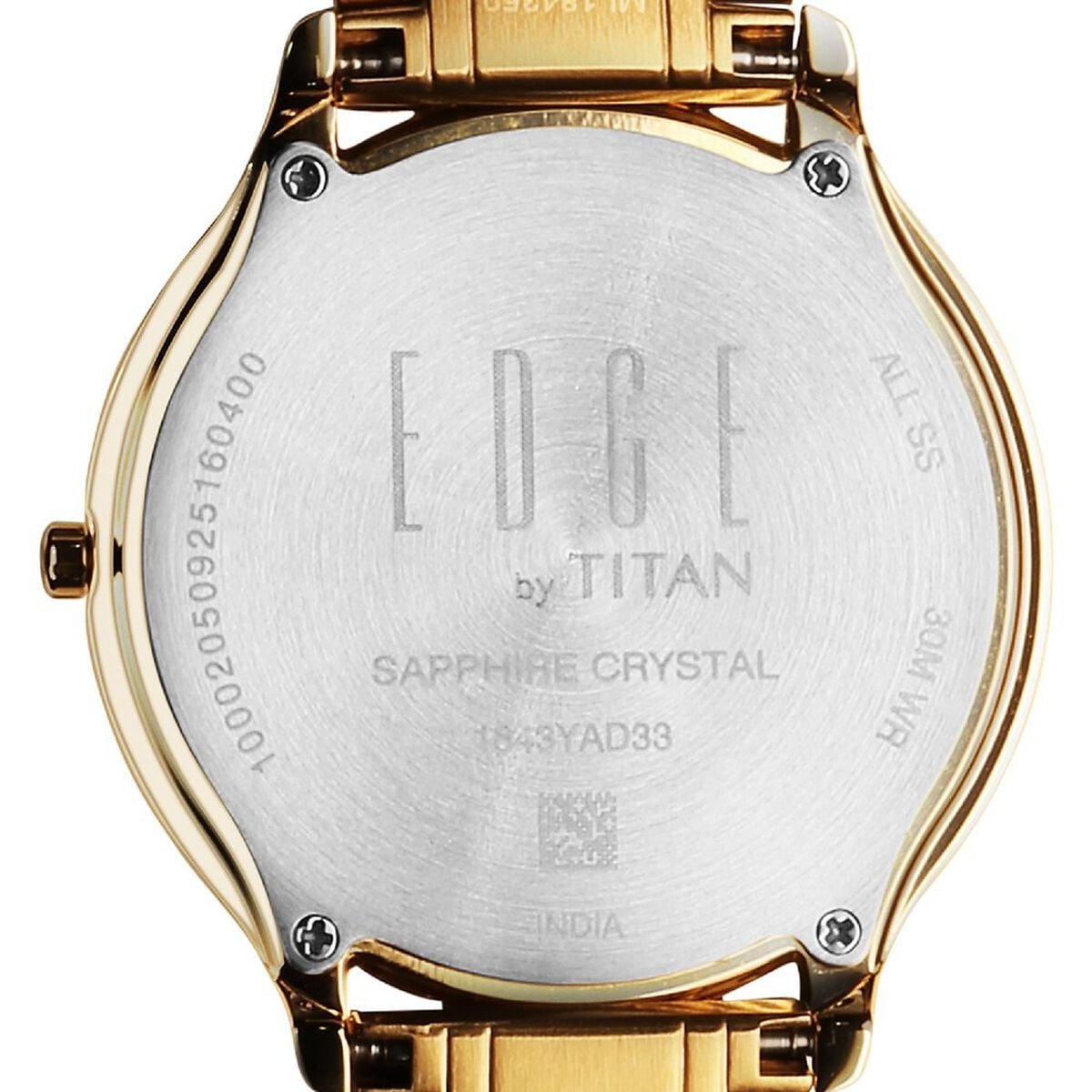 Titan Edge Gleam Quartz Analog Green Dial Golden Stainless Steel Strap Watch For Men 4