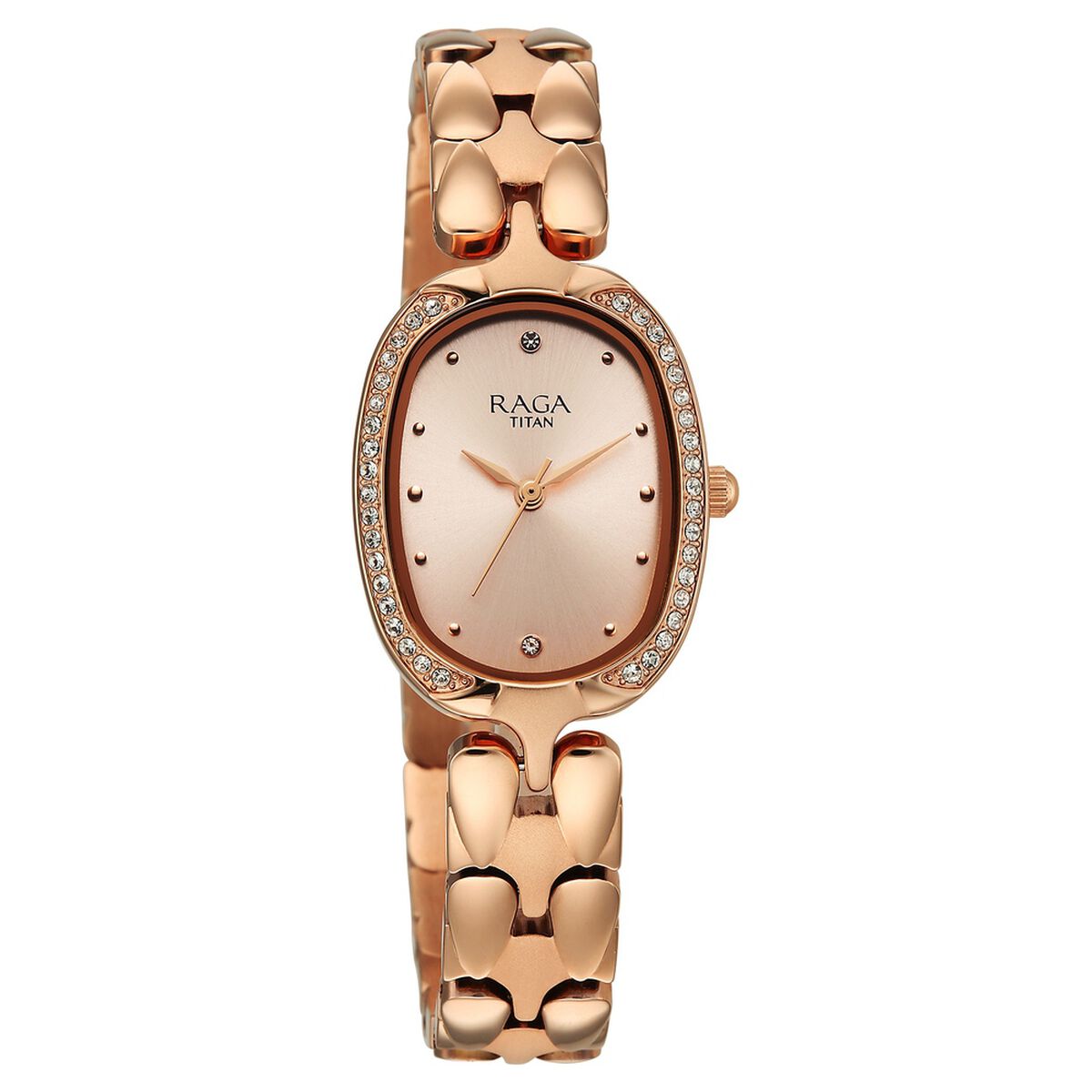 Titan Raga Showstopper Quartz Analog Rose Gold Dial Rose Gold Metal Strap Watch For Women 2