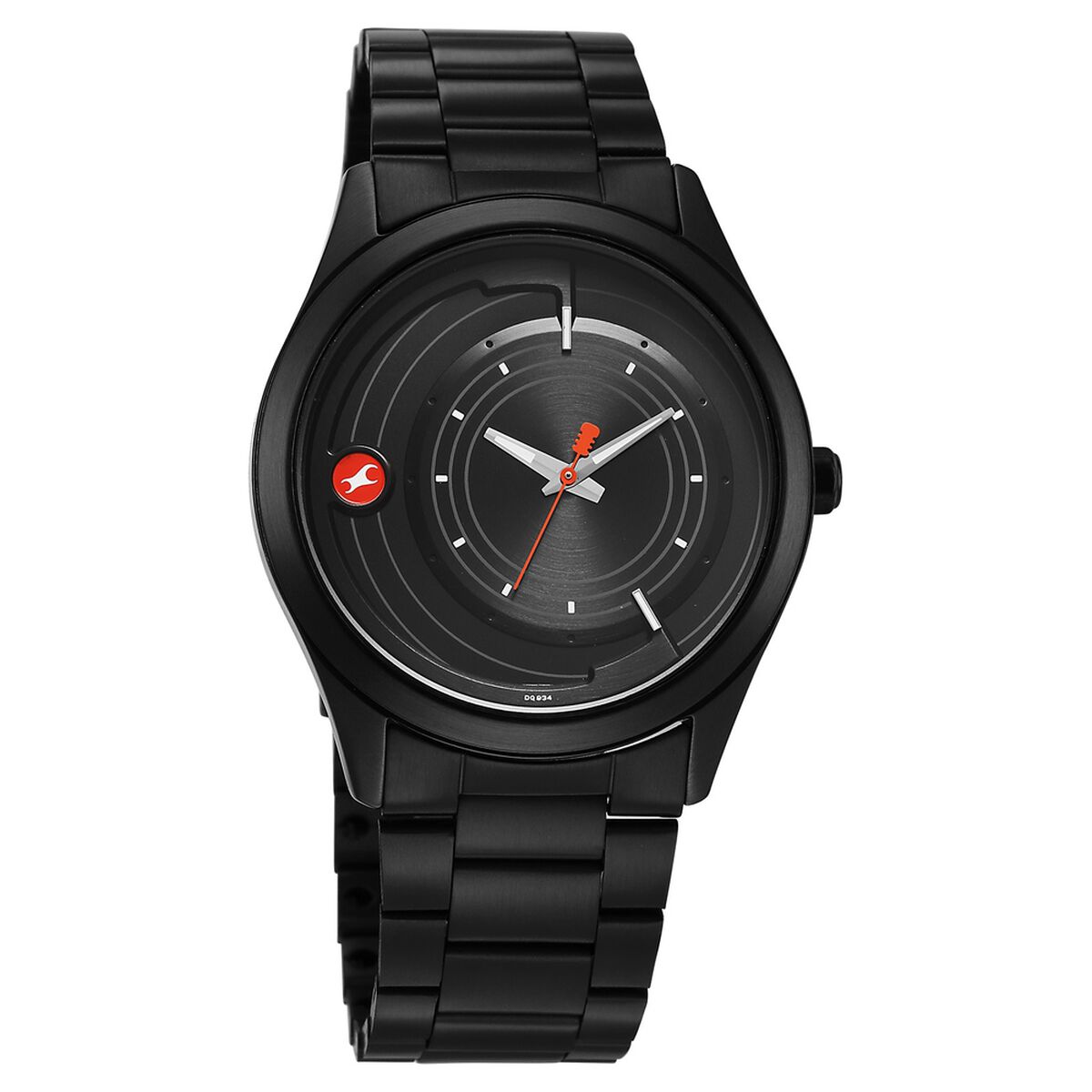 Fastrack Groove Quartz Analog Black Dial Black Stainless Steel Strap Watch For Guys 2