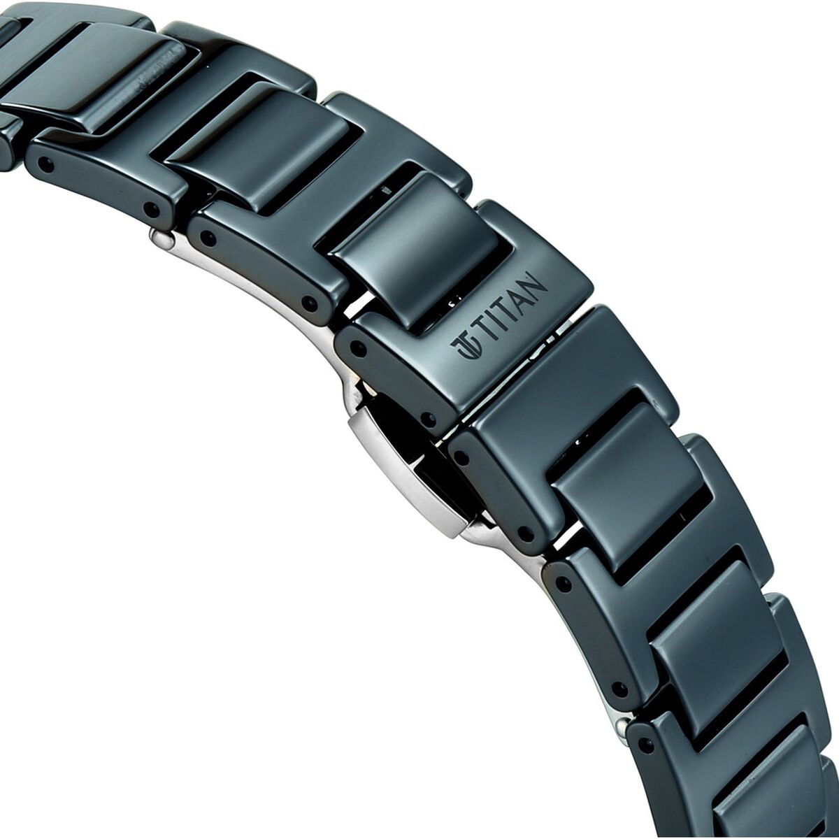 Edge Tessel Quartz Analog Blue Dial Blue Ceramic Strap Watch For Women 5