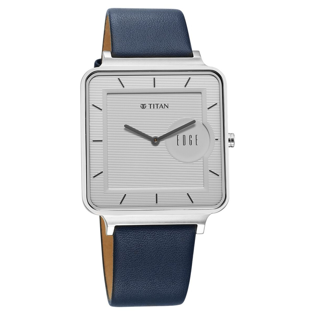 Titan Edge Quad Quartz Analog White Dial With Blue Leather Strap Watch For Men 2