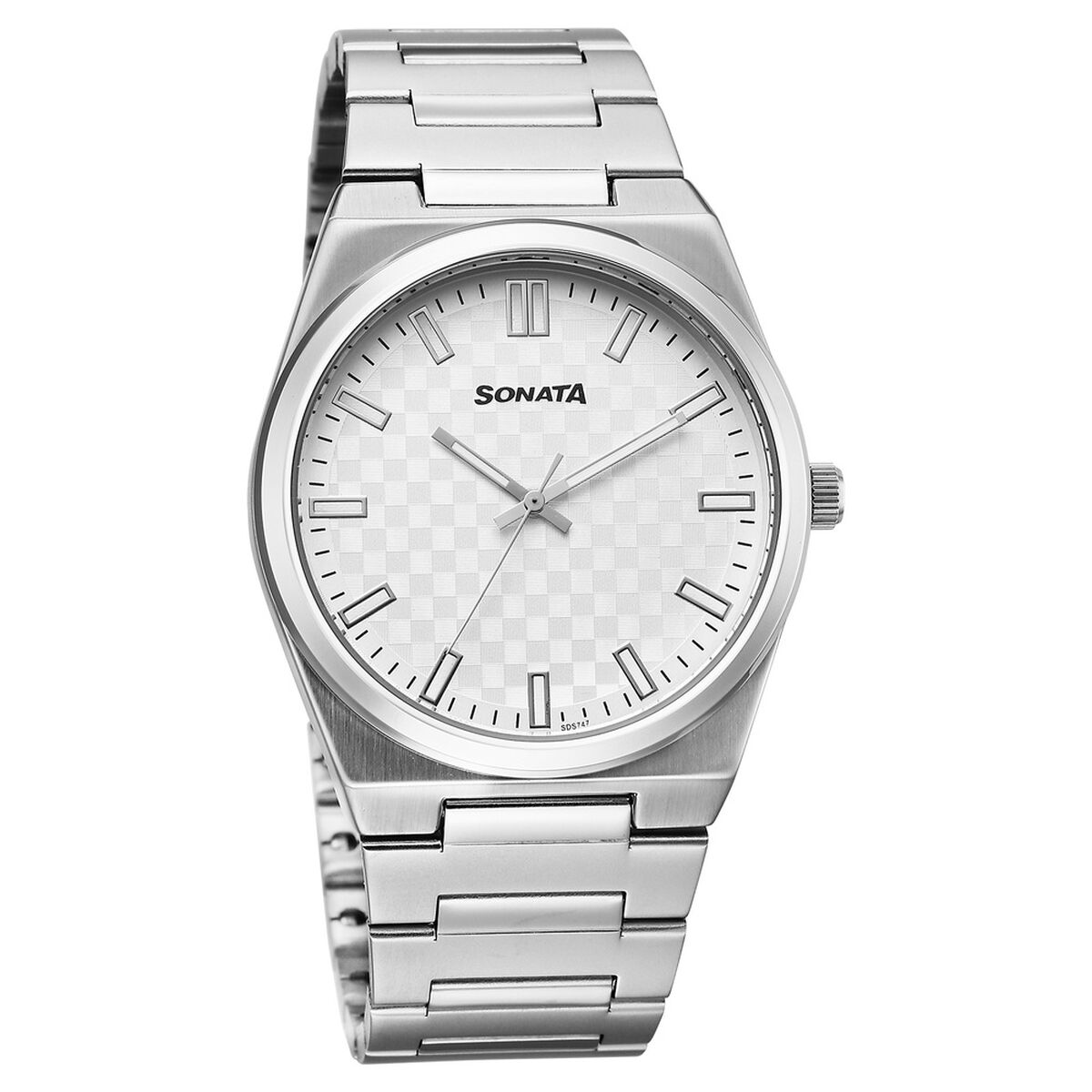 Sonata Festive Quartz Analog Silver Dial Metal Strap Watch For Men 1