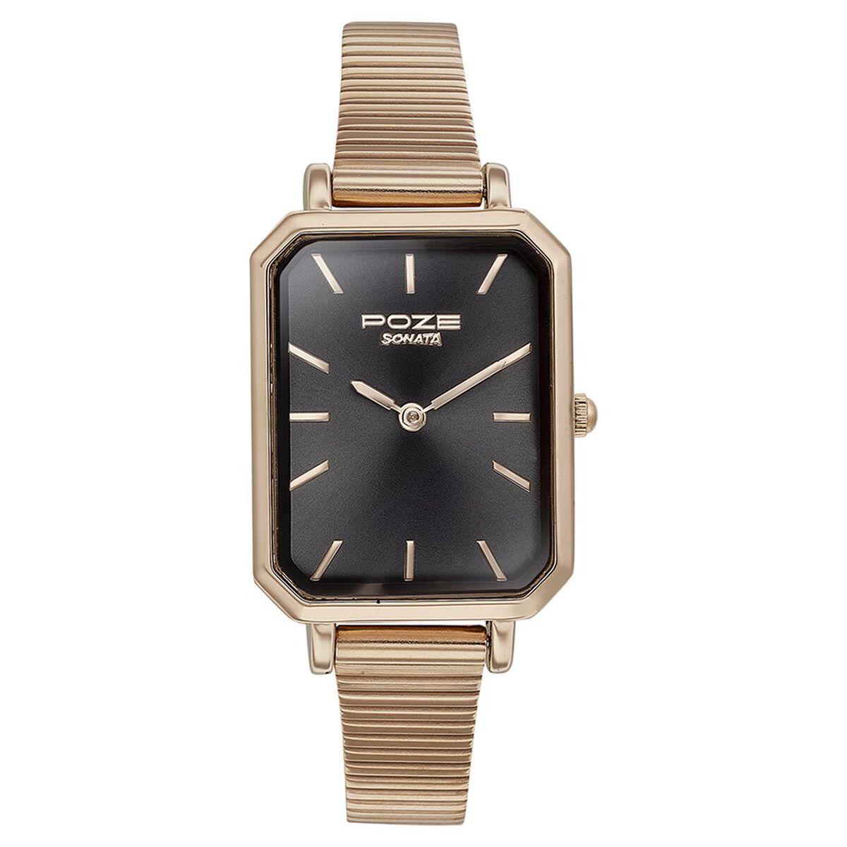 Sonata Poze Quartz Analog Black Dial Mesh Strap Watch for Women 2