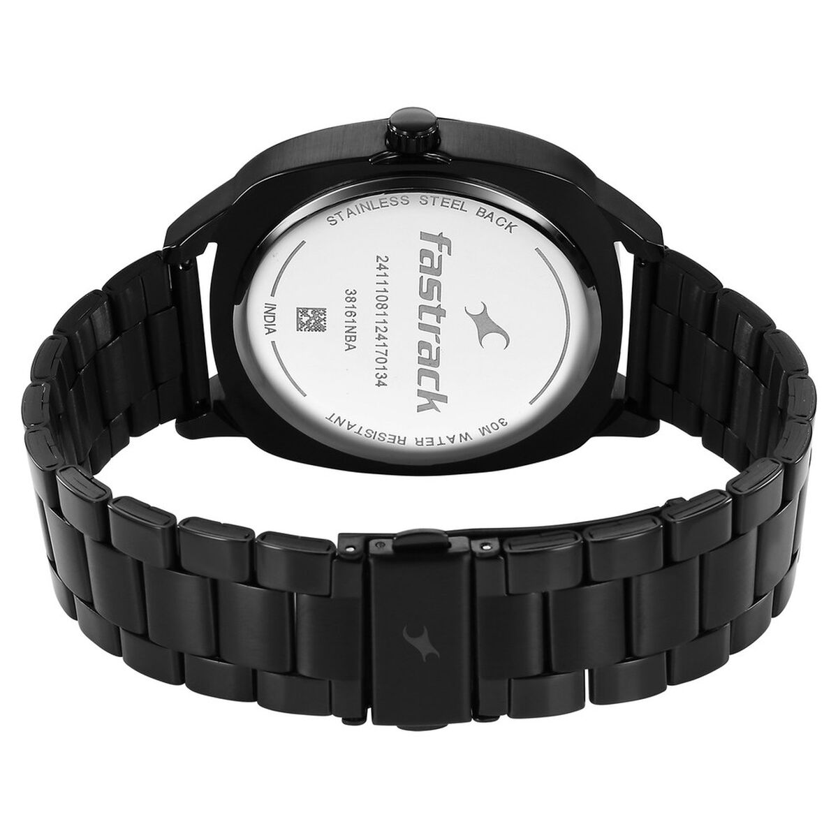 Fastrack Stunners X Quartz Analog Black Dial Stainless Steel Strap Watch For Guys 5