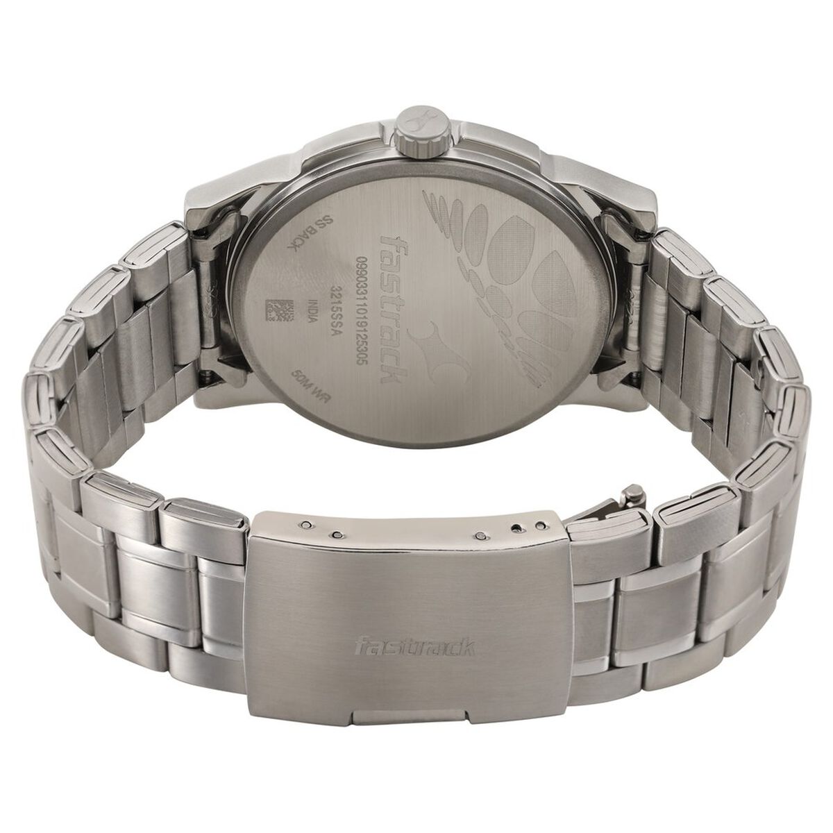 Fastrack Go Skate Quartz Analog with Day and Date Grey Dial Stainless Steel Strap Watch for Guys 5