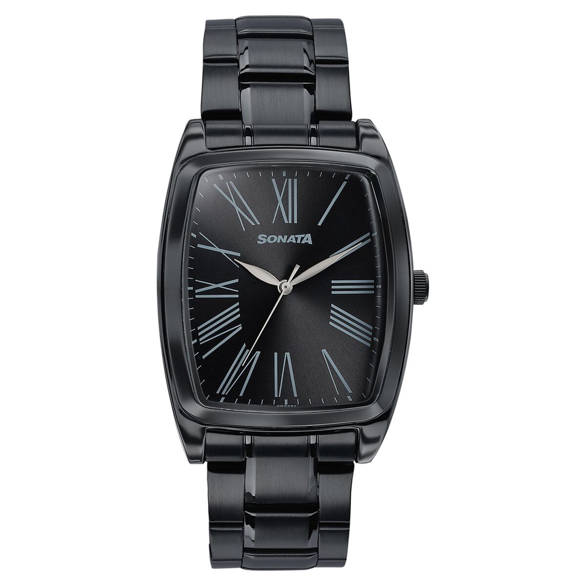 Sonata Ascent Black Tonneau Watch for Men 1