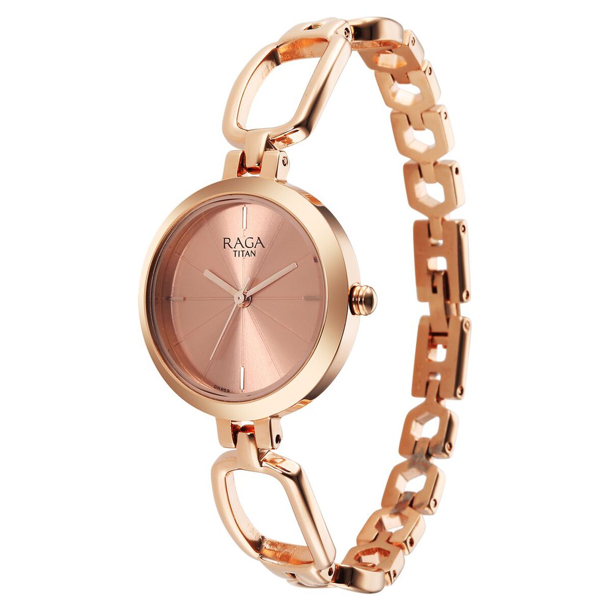 Titan Raga Quartz Analog Rose Gold Round Dial Rose Gold Metal Strap Watch For Women 4