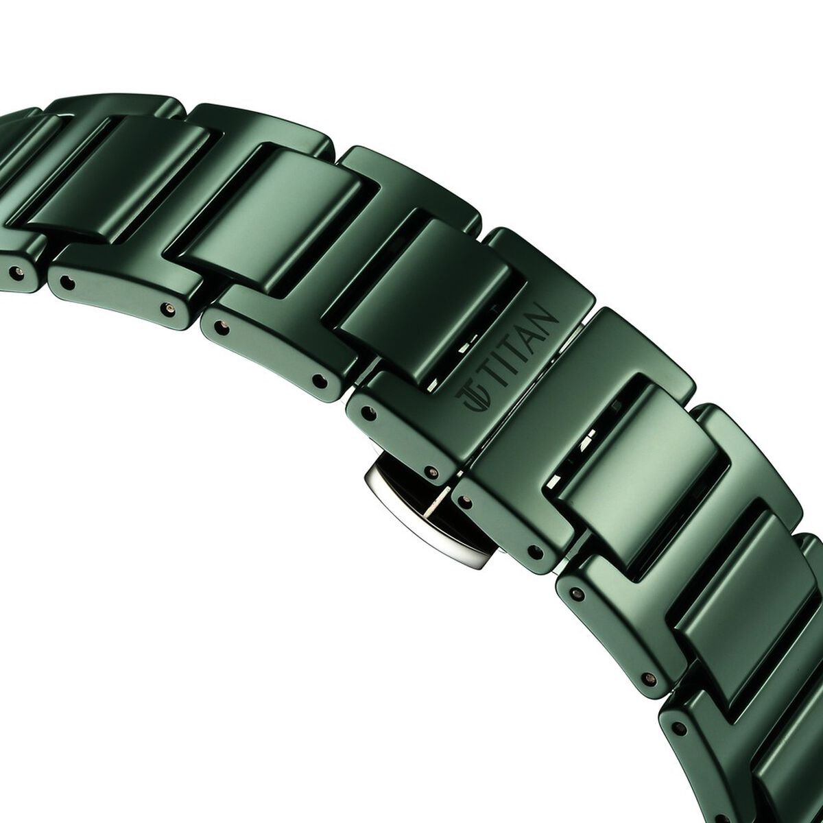 Titan Edge Ceramic Quartz in Glossy Green Dial Watch for Men 5