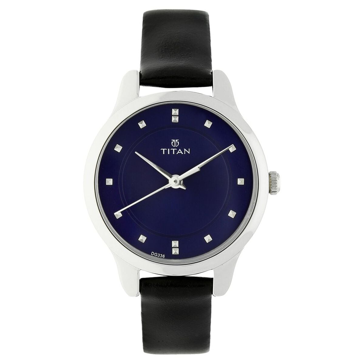 Titan Women's Chic minimalist watch with Blue dial and leather strap 1