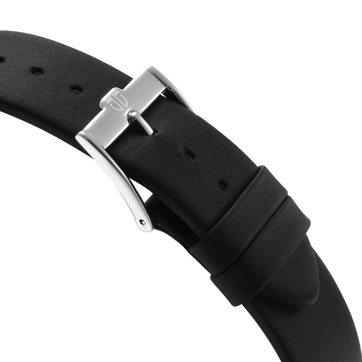 Titan Edge Murals Quartz Analog Pink Dial Black Leather Strap Watch For Men 5