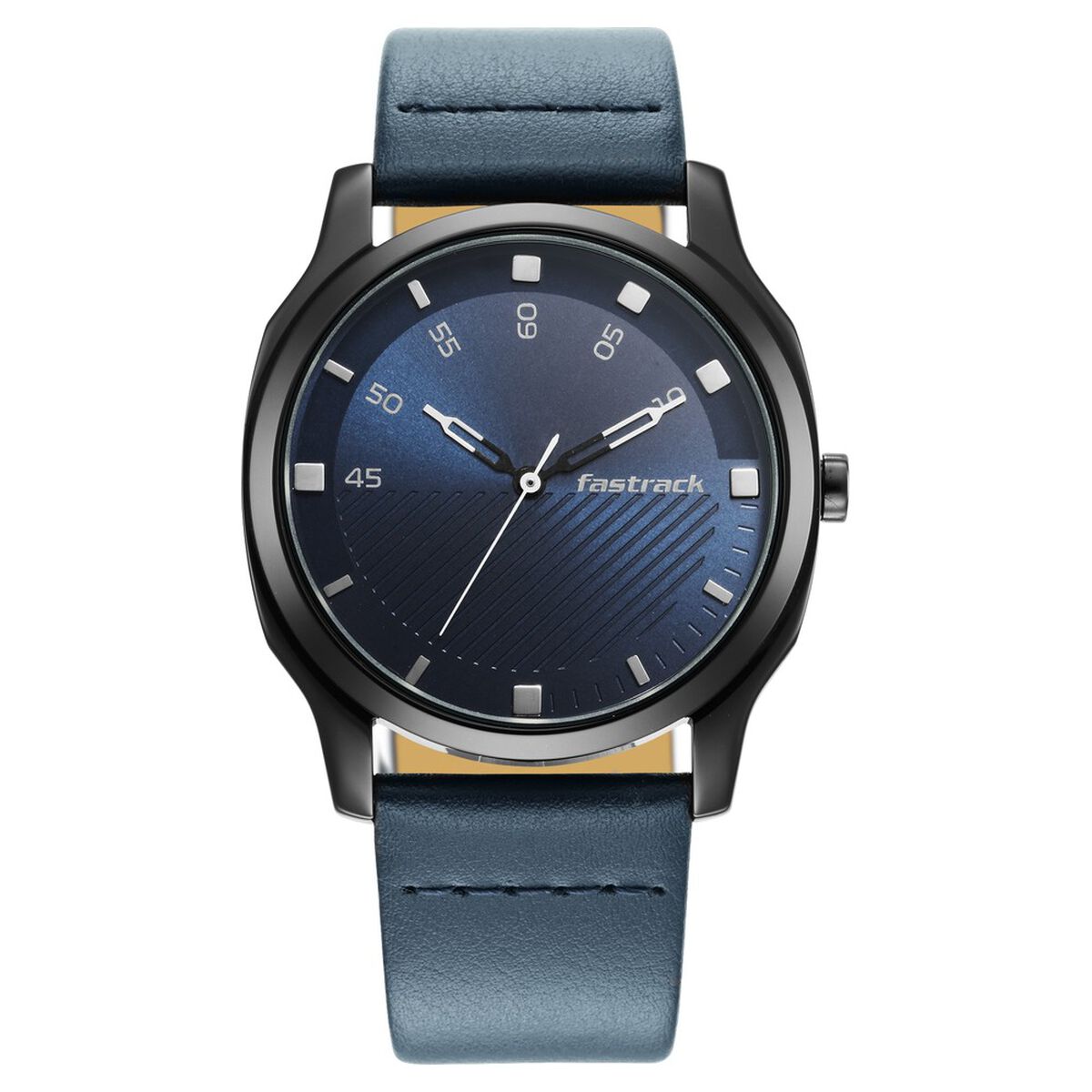 Fastrack Stunners Quartz Analog Blue Dial Leather Strap Watch for Guys 3