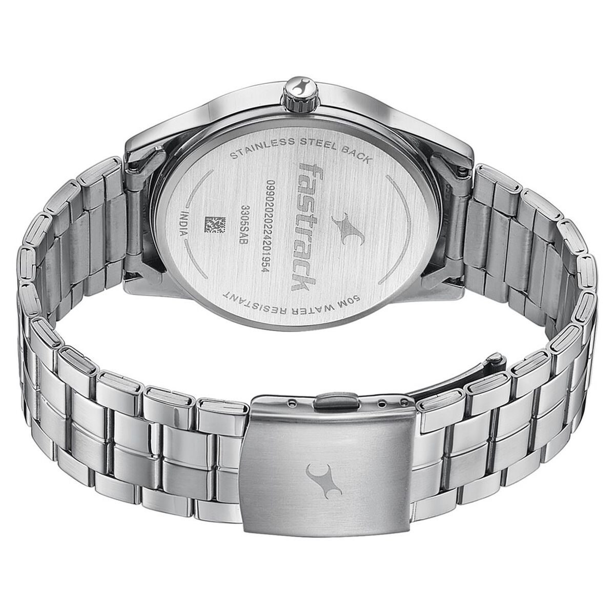 Fastrack Stunners Quartz Analog Grey Dial Stainless Steel Strap Watch for Guys 5