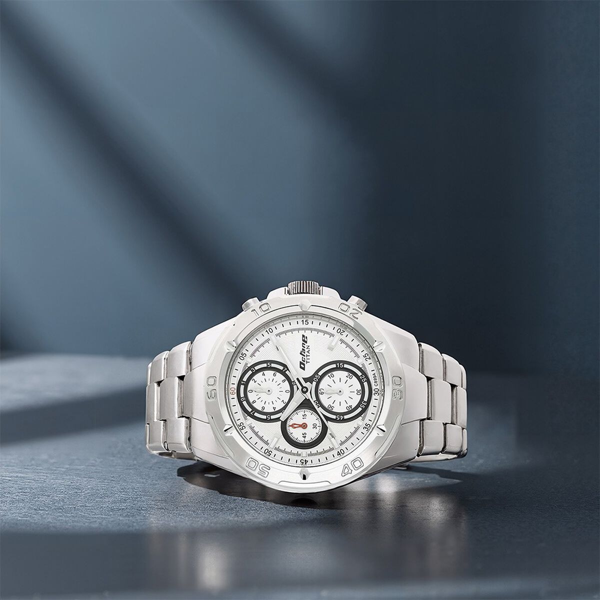 Titan Chronograph White Dial Stainless Steel Strap watch for Men 1