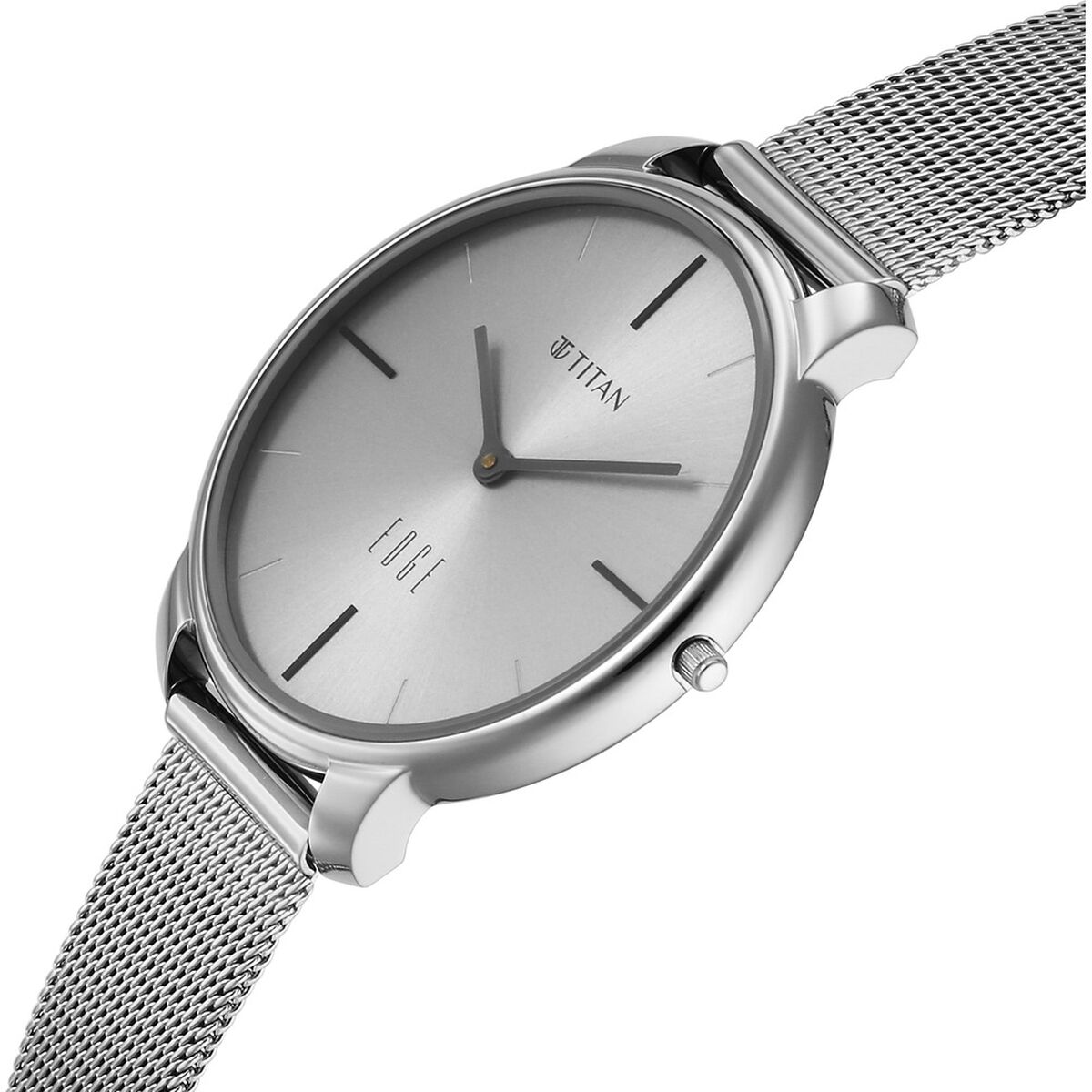 Edge Velora Quartz Analog Grey Dial Grey Metal Strap Watch For Women 4