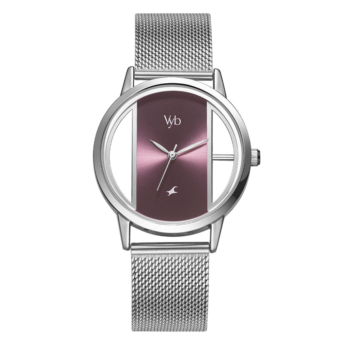 Fastrack Vyb Runway Quartz Analog Purple Dial Stainless Steel Strap Watch for Girls 1