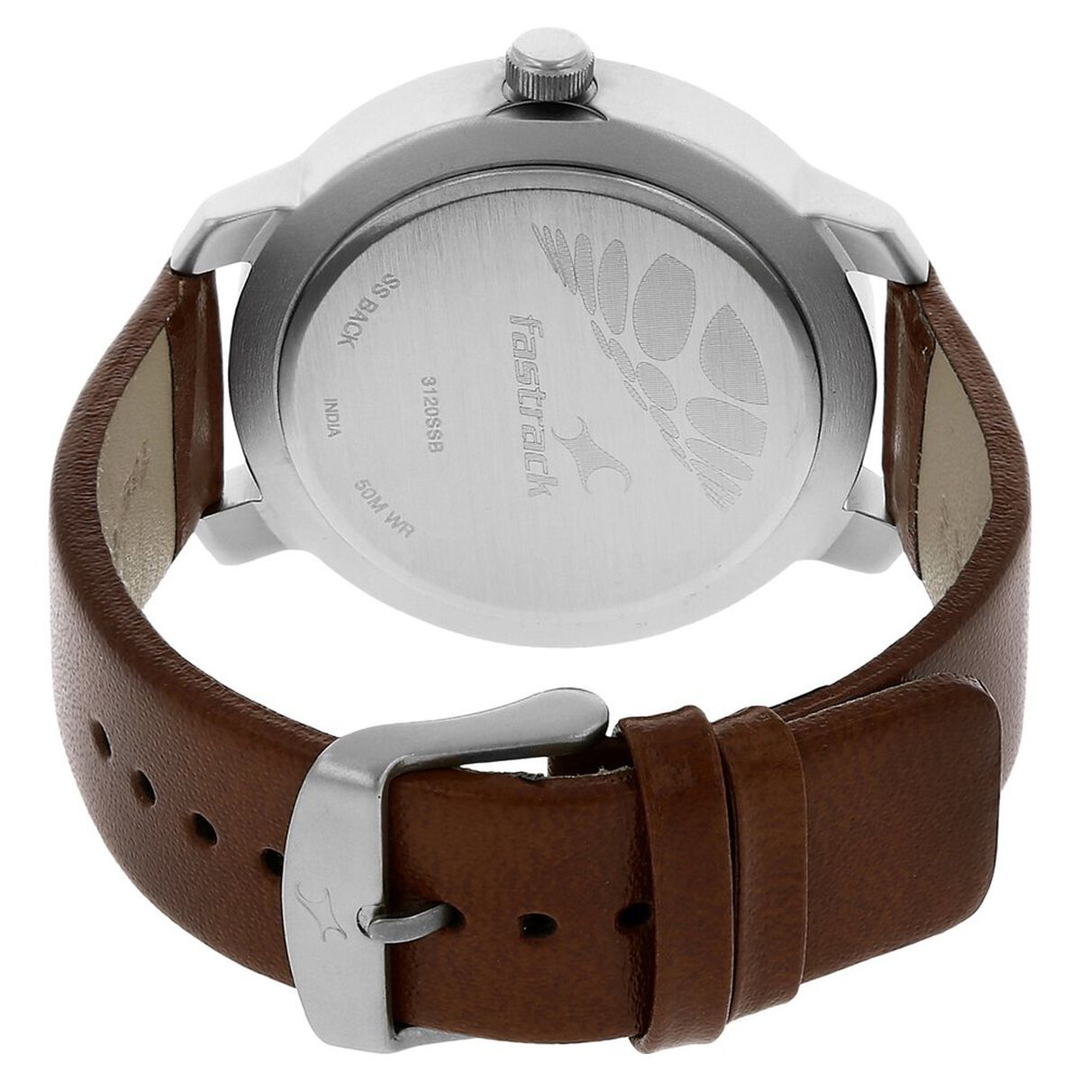 Fastrack Quartz Analog White Dial Leather Strap Watch for Guys 4