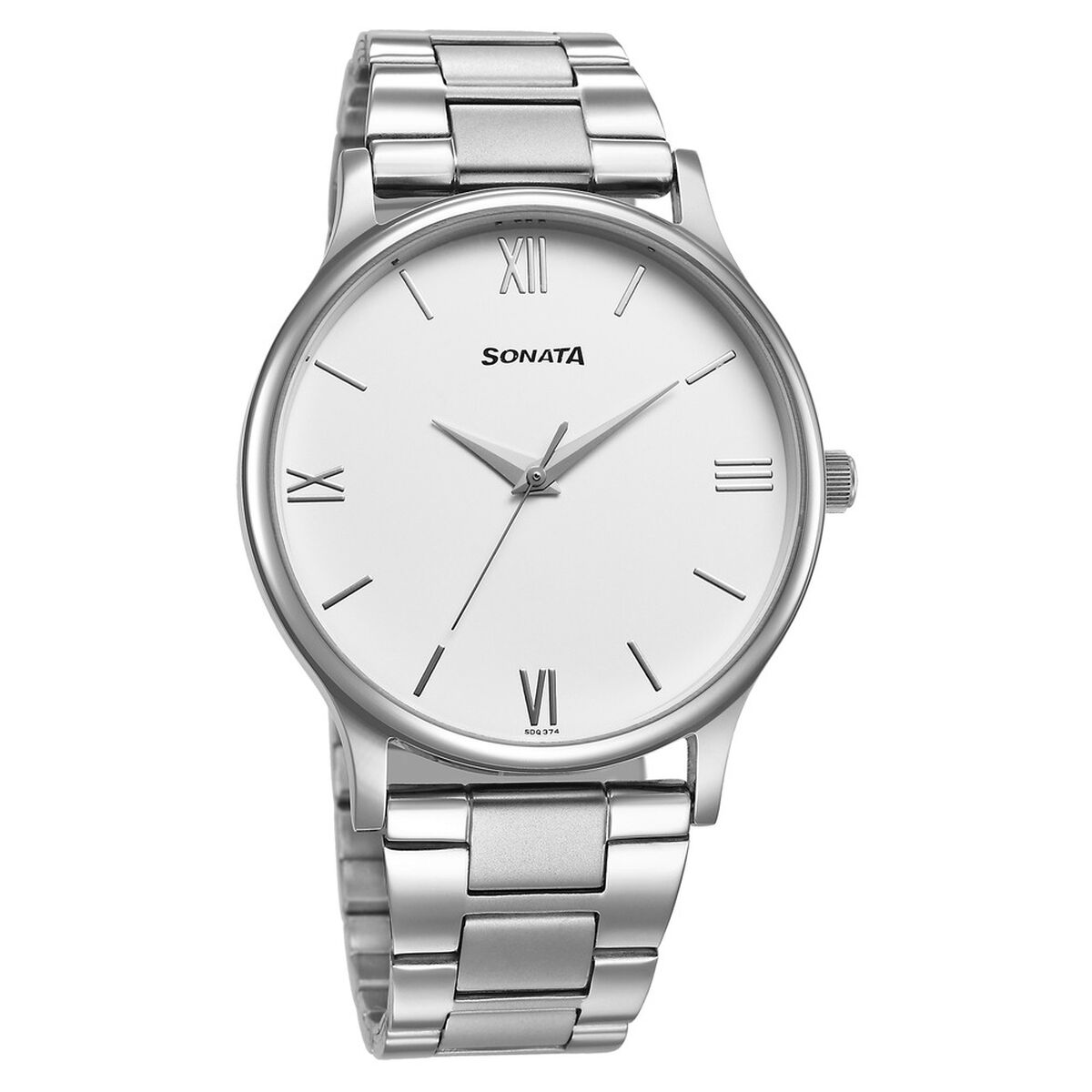 Sonata Aspire Quartz Analog White Dial Stainless Steel Strap Watch for Men 1