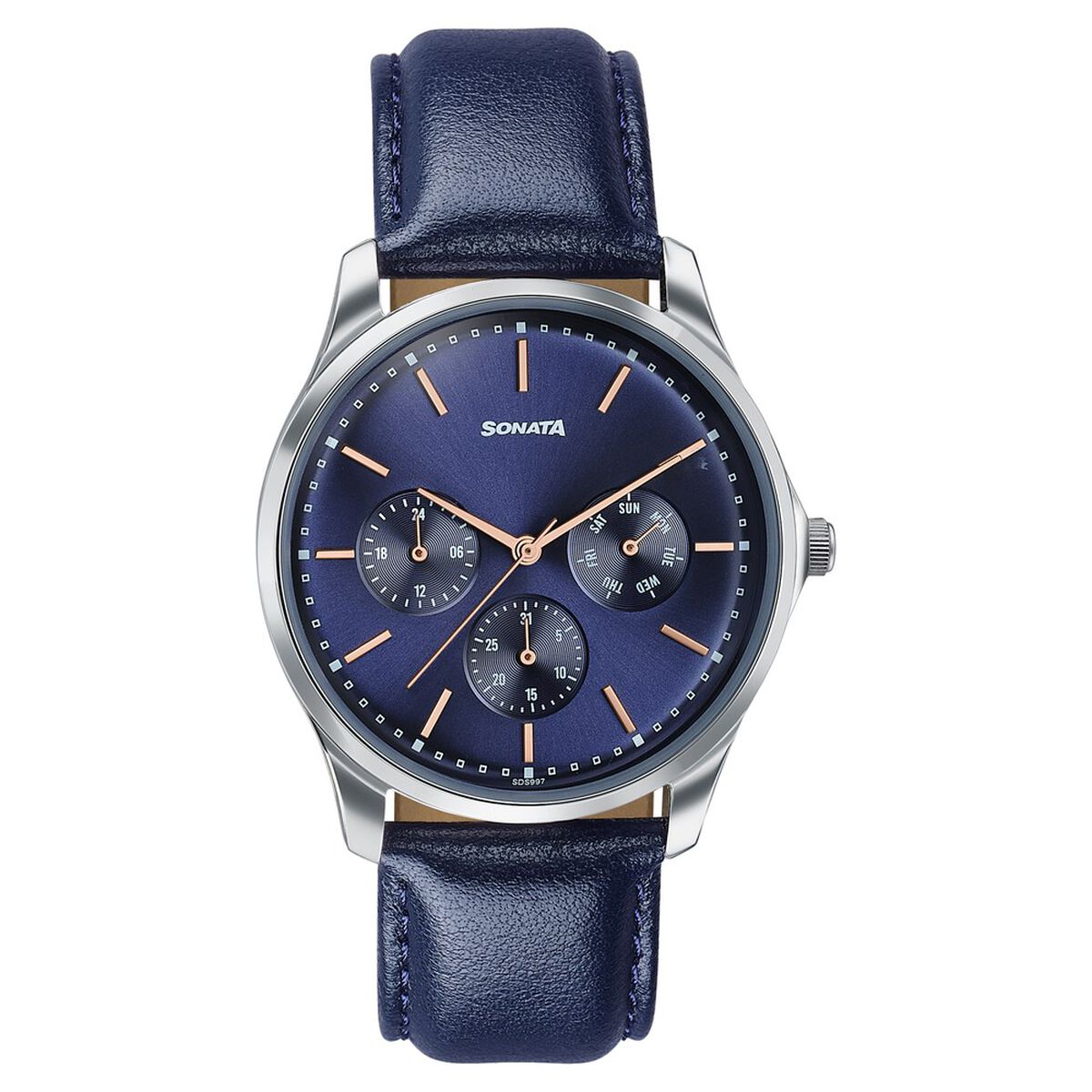 Sonata Men's Work Wear navy dial Watch - Premium Multifunction design for everyday style 1