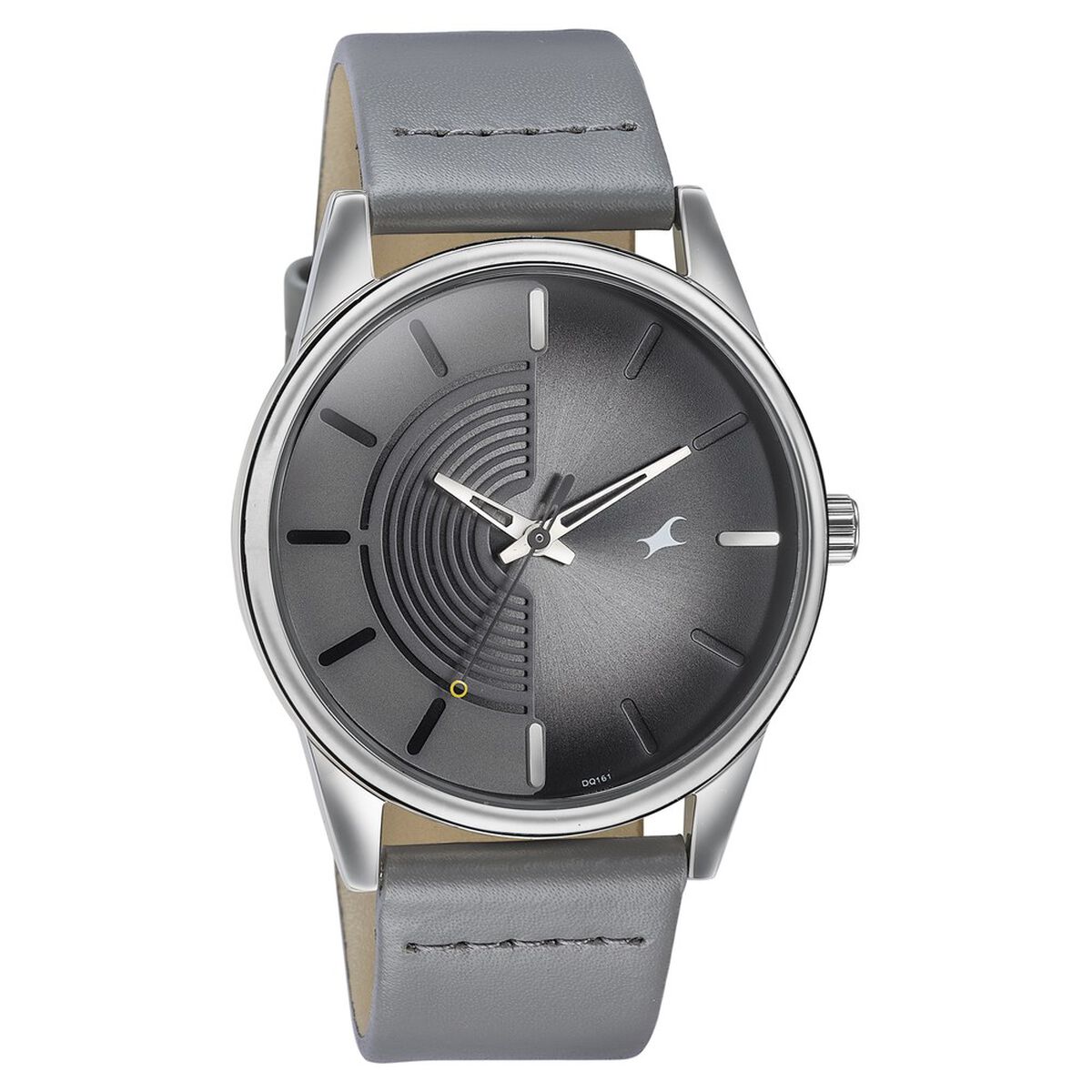 Fastrack Stunners Quartz Analog Grey Dial Grey Leather Strap Watch For Guys 2