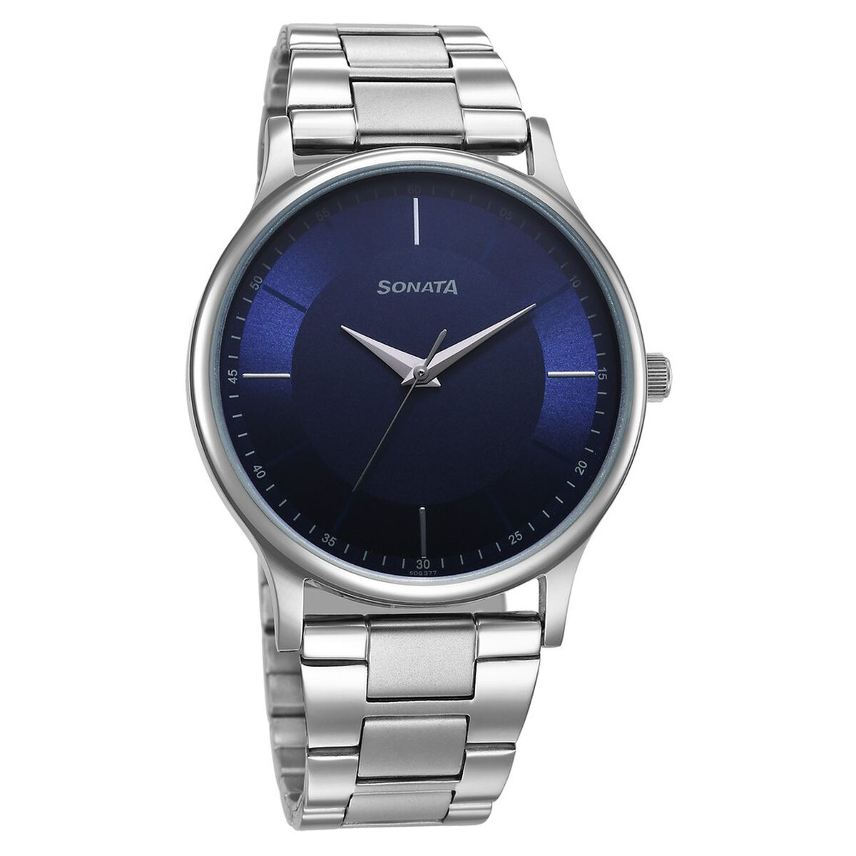 Sonata Aspire Quartz Analog Blue Dial Stainless Steel Strap Watch for Men 1