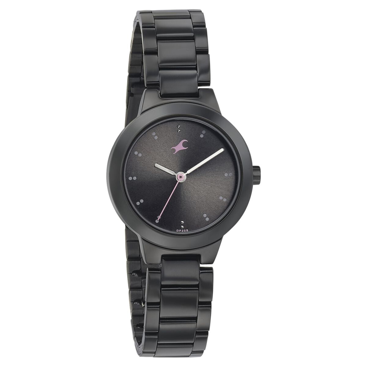 Fastrack Pulse Quartz Analog Black Dial Stainless Steel Strap Watch for Girls 1